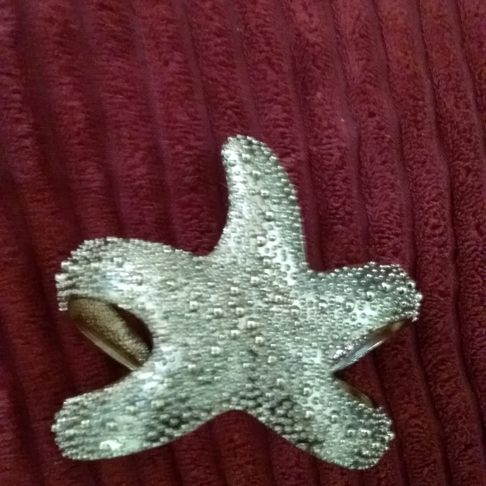 Gold Starfish Cuff Bracelet